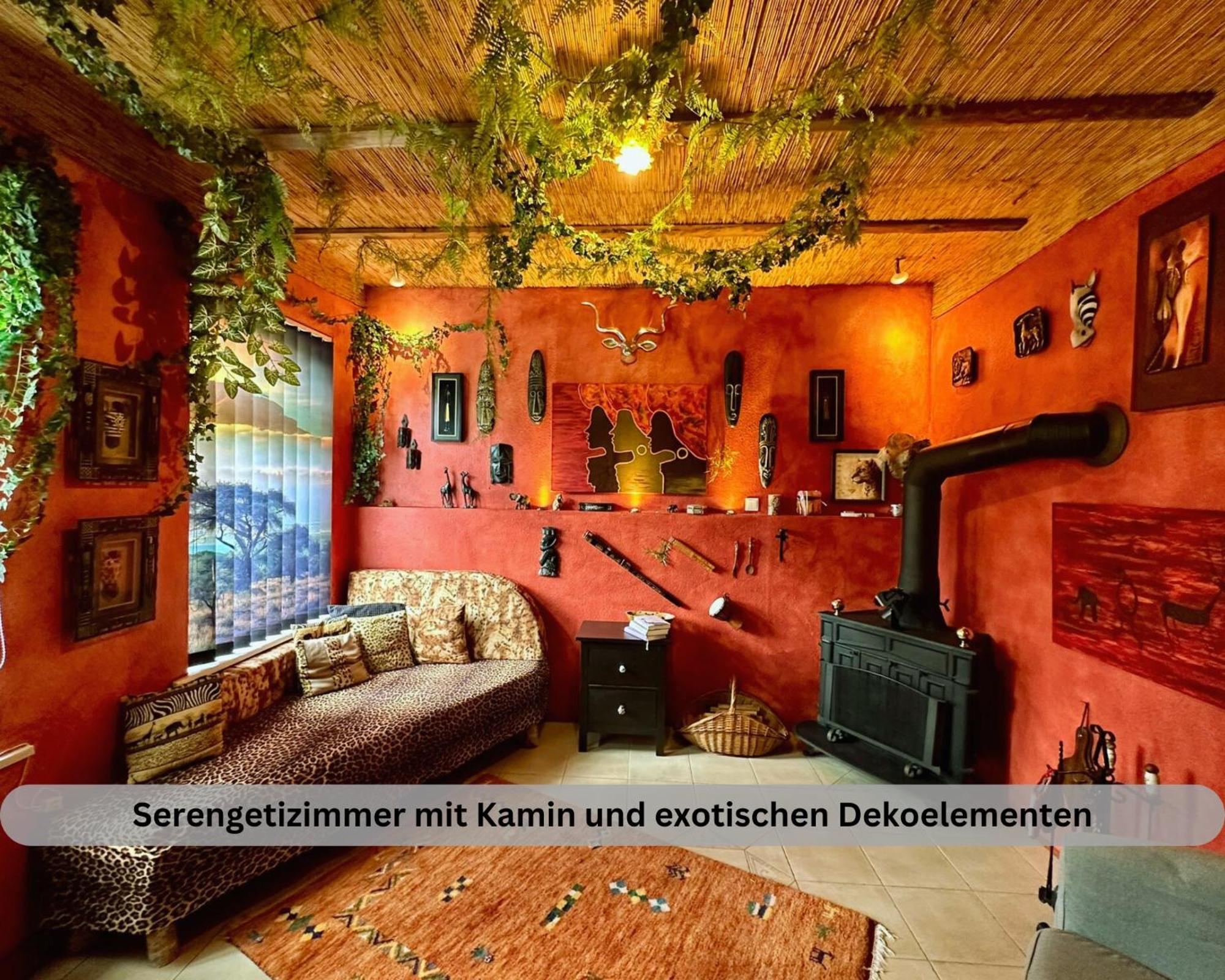 Lodge Of Africa - Einzigartige Themenzimmer, Eingezaeunten Garten, Sauna, Whirlpool & Kamin, Hunde Willkommen, Gasgrill, Voll Ausgestattete Kueche, Grosser Essbereich, Hamburg & Stade In Der Naehe Twielenfleth Eksteriør bilde
